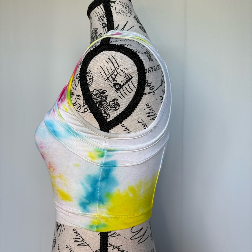 Helmut Lang cutout detail micromodal tie dye bra crop top size P XS - Picture 7 of 15